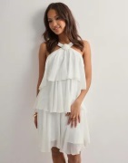 Vero Moda - Hvit - Vmfelicia Sl Ruffle Short Dress Exp