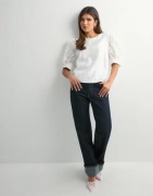 Pieces - Hvit - Pcnala 2/4 Jaquard Top