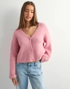 Pieces - Rosa - Pcandrea Ls V-Neck Knit Cardigan Kc