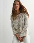 Only - Hvit - Onlnola Life 3/4 Pullover Knt Noos