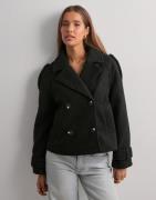 Nelly - Svart - Short Warm Trench Jacket