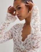 Vero Moda - Hvit - Vmdea Ls Lace Top Exp