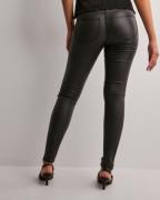 Only - Svart - Onlanne K Mid Waist Coated Jeans No