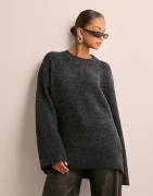 OBJECT - Grå - Objdiana Lo L/S Knit Pullover Noos