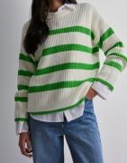 Selected Femme - Grønn - Slfbloomie Ls Knit O-Neck Noos