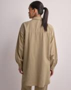 Pieces - Beige - Pcmilano Ls Loose Shirt