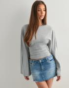 Nelly - Grå - Wide Sleeve LS Top