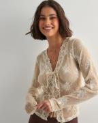 Nelly - Beige - Delicate Lace LS Top