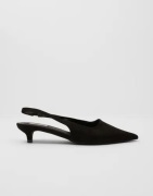 Nelly - Svart - Kitten Heel Slingback