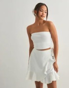 Pieces - Hvit - Pcsastina Hw Skirt Wvn Bc