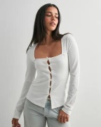 Nelly - Hvit - Square Bow LS Top