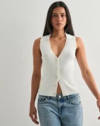 Vero Moda - Hvit - Vmwillow Sl V-Neck Polo Top