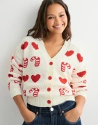 Vero Moda - Hvit - Vmcandyhearts Ls V-Neck Cardgan Xma