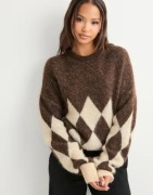 Only - Brun - Onlnoeme Life Ls Jq O-Neck Knt