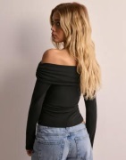 Only - Svart - Onllive Love L/S Off Shoulder Cs To
