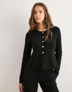 Only - Svart - Onlmelli Life Ls Oneck but Cardi Rp