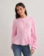 Pieces - Rosa - Pcsilly Ls Puff Knit Cardigan Noos