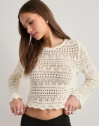 Only - Hvit - Onlelke Life Ls Pullover Knt Noos