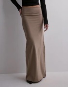 Nelly - Beige - Low Waist Folded Maxi Skirt