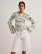 Nelly - Grønn - Stripe Wide Sleeve Top
