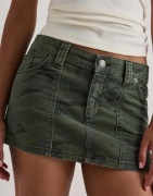 Nelly - Grønn - Mini Pattern Jeans Skirt