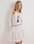 Only - Hvit - Onlcampiri Short Frill Skort Wvn