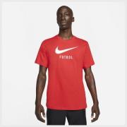 Nike T-Skjorte Swoosh Futbol - Rød/Hvit