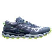 Mizuno Løpesko Wave Daichi 7 - Blå/Blå/Neon Lime Dame