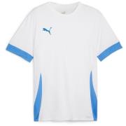 PUMA Trenings T-Skjorte teamGOAL - Hvit/Electric Blue Lemonade