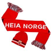 Norge Hat & Scarf Knitted - Rød