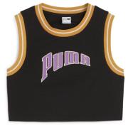 PUMA Crop Top Team - Sort/Gul/Lilla Dame