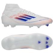 adidas F50 League Mid FG/AG Advancement - Hvit/Rød/Lucid Blue Dame