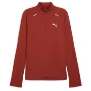 RUN CLOUDSPUN 1/4 ZIP Mars Red