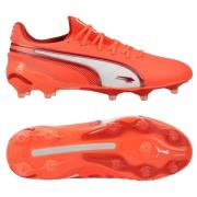 PUMA King Ultimate FG/AG Unlimited - Glowing Red/Hvit/Red Fire Dame