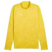 PUMA Treningsskjorte teamCUP 1/4 glidelås - Raskere gul/Puma Sølv