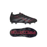 adidas Predator Elite FG Stealth Victory - Sort/Grå/Lucid Red Barn