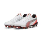 PUMA King Ultimate FG/AG Untamed - PUMA White/Puma Sølv/Glødende rød/P...