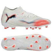 PUMA Future 8 Pro FG/AG Untamed - PUMA White/PUMA Svart/Glødende rød B...