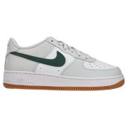 Nike Air Force 1 - Hvit/Hvit/Grønn Barn