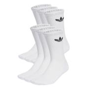 adidas Originals Sokker Trefoil Cushioned Crew 6-pack - Hvit/Svart