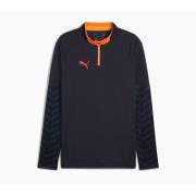 PUMA Treningsskjorte IndividualCUP 1/4 glidelås - Navy/Glødende rød/Va...