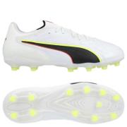 PUMA King 20 Pro FG/AG Unleashed - PUMA White/Glødende rød/Gul
