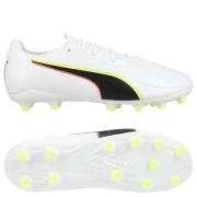 PUMA King 20 Match FG/AG Unleashed - PUMA White/Glødende rød/Gul Barn