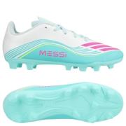 adidas F50 Messi Club FxG Aurora Radiante - Fottøy Hvit/Lucid Pink/Fla...